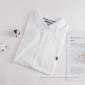 Contracted Style Embroidery Children's Casual Summer Shirt